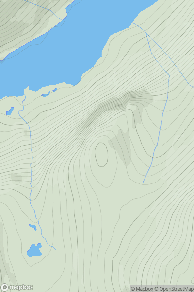 Thumbnail image for Stacan Dubha [Cairngorms] showing contour plot for surrounding peak